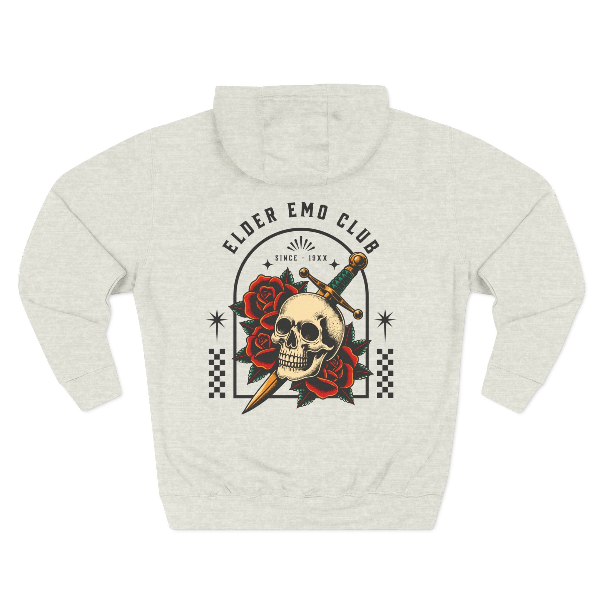 Elder Emo Club Skull & Dagger Hoodie XS / Oatmeal Heather