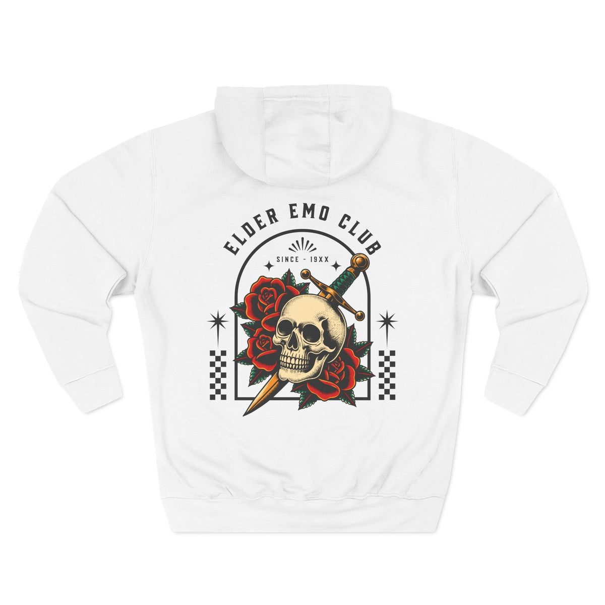 Elder Emo Club Skull & Dagger Hoodie XS / White