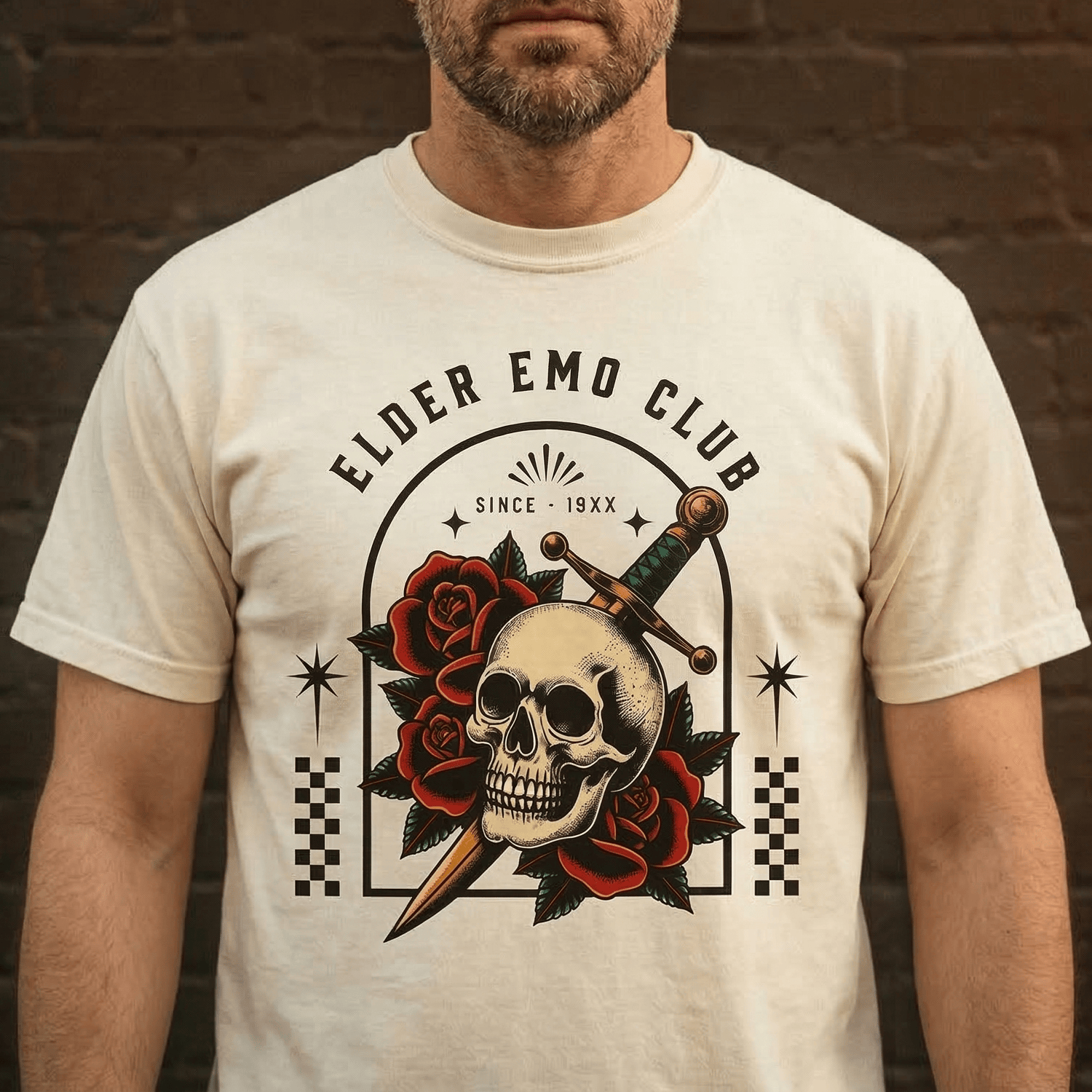 Elder Emo Club Skull & Dagger Tee