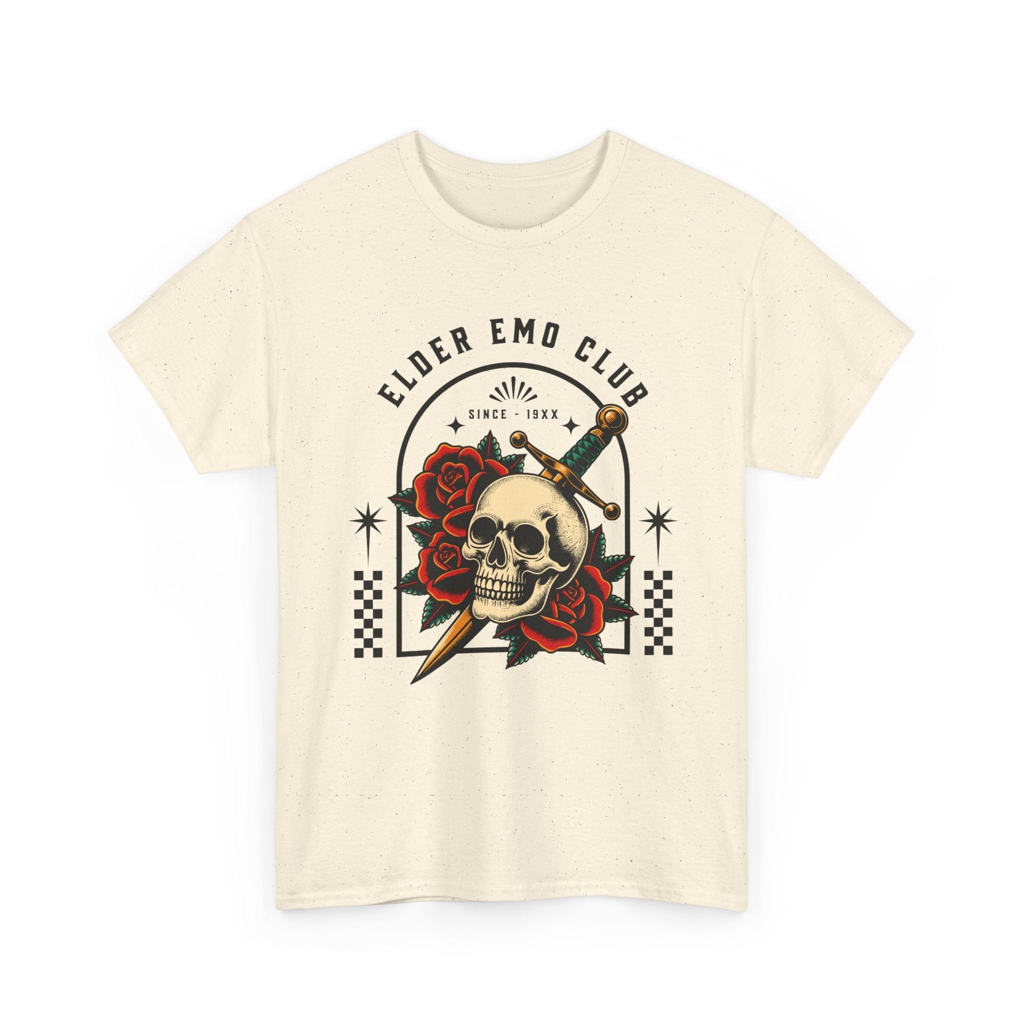 Elder Emo Club Skull & Dagger Tee Natural / S