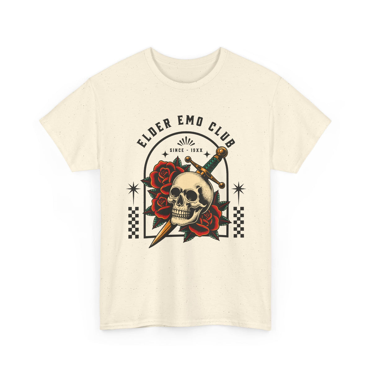 Elder Emo Club Skull & Dagger Tee S / Natural