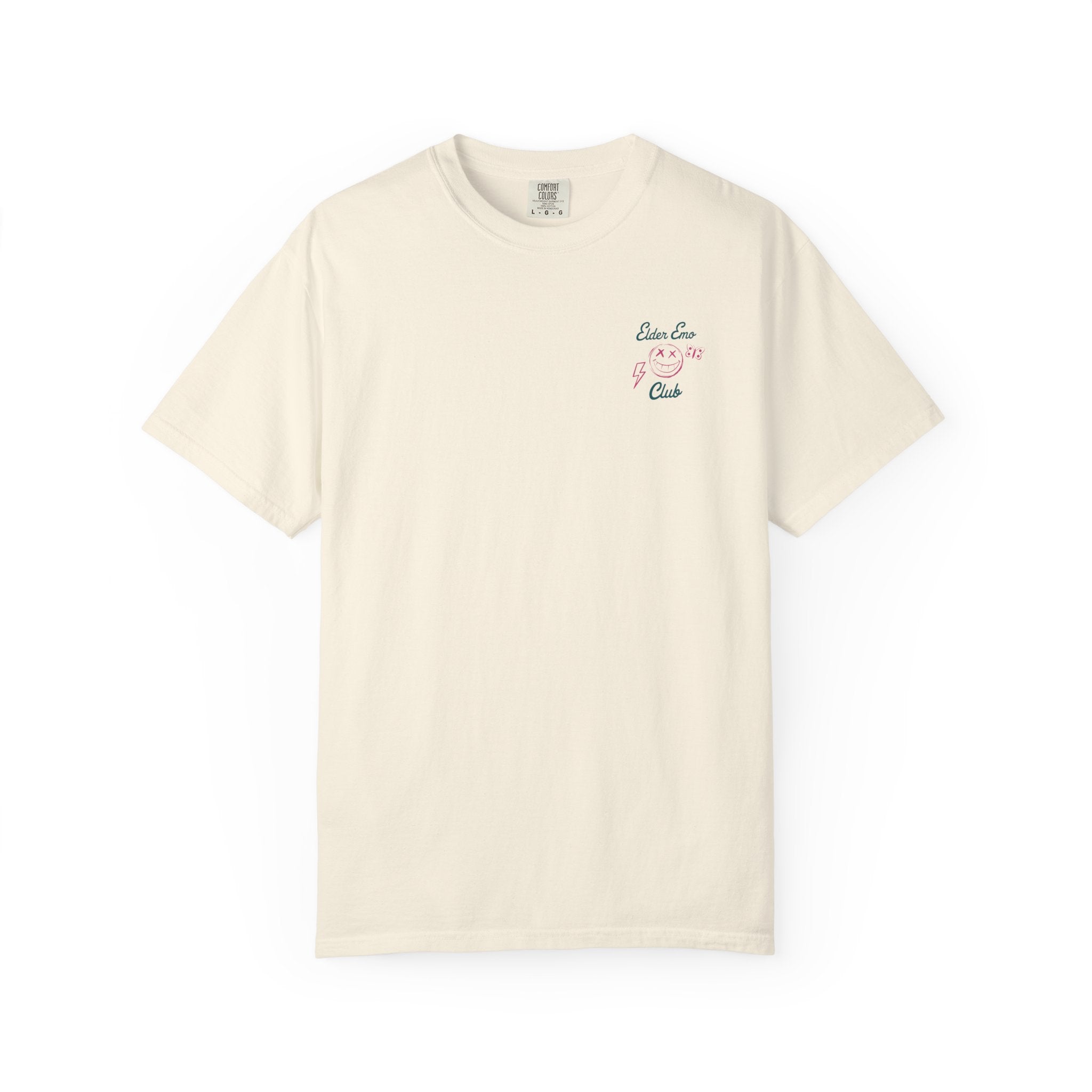 Elder Emo Club Smiley Tee on Comfort Colors Ivory / S