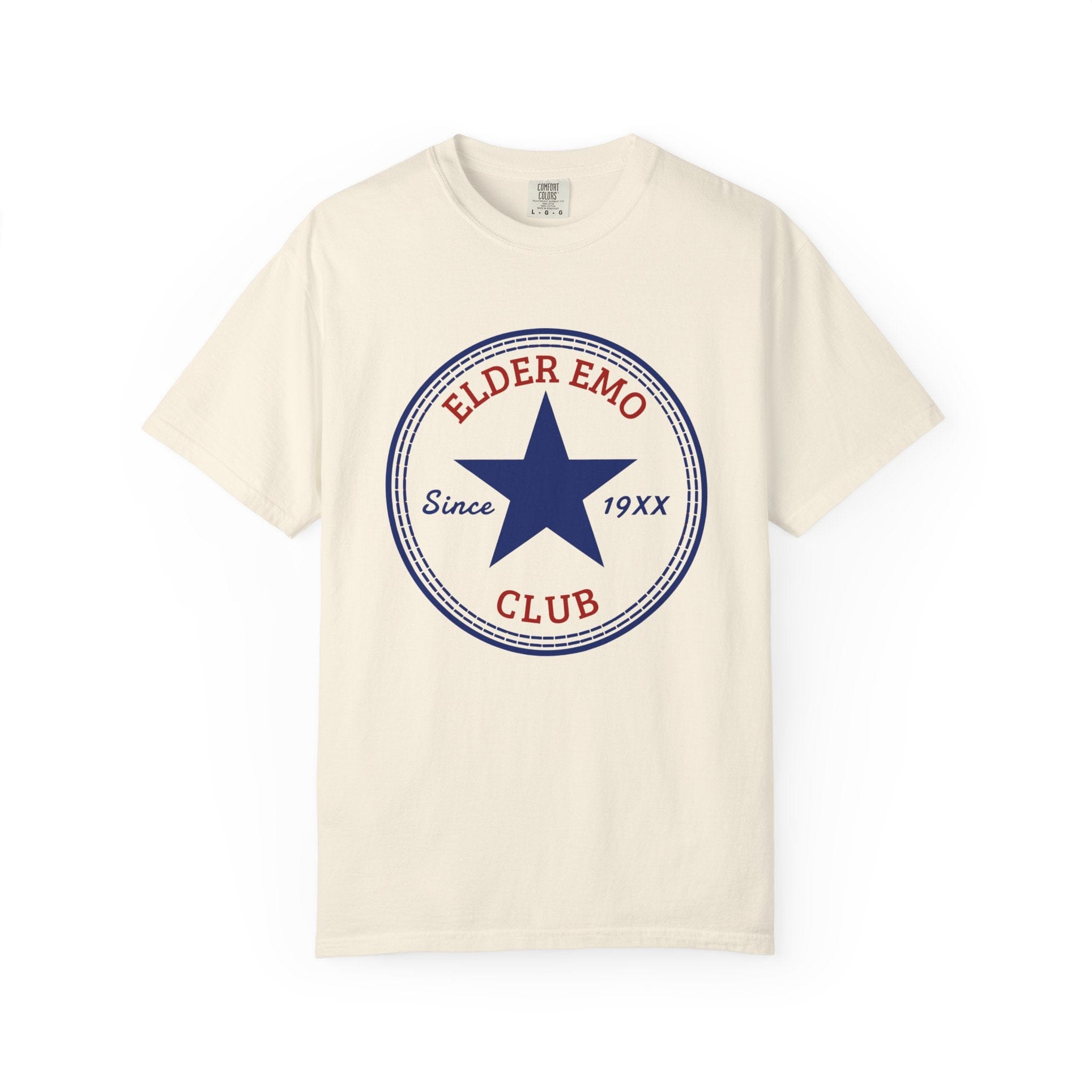 Elder Emo Club Star Tee on Comfort Colors Ivory / S