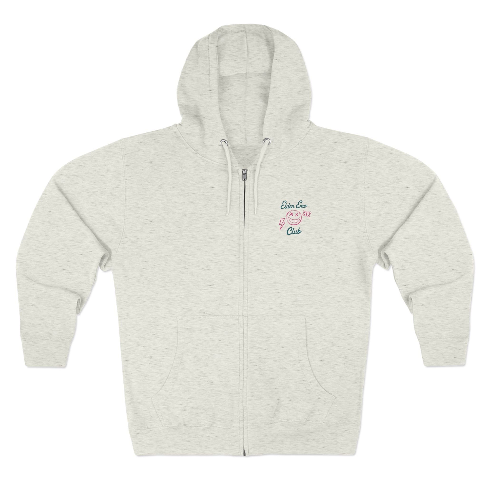 Elder Emo Club Zip-up Hoodie UK S / Oatmeal Heather