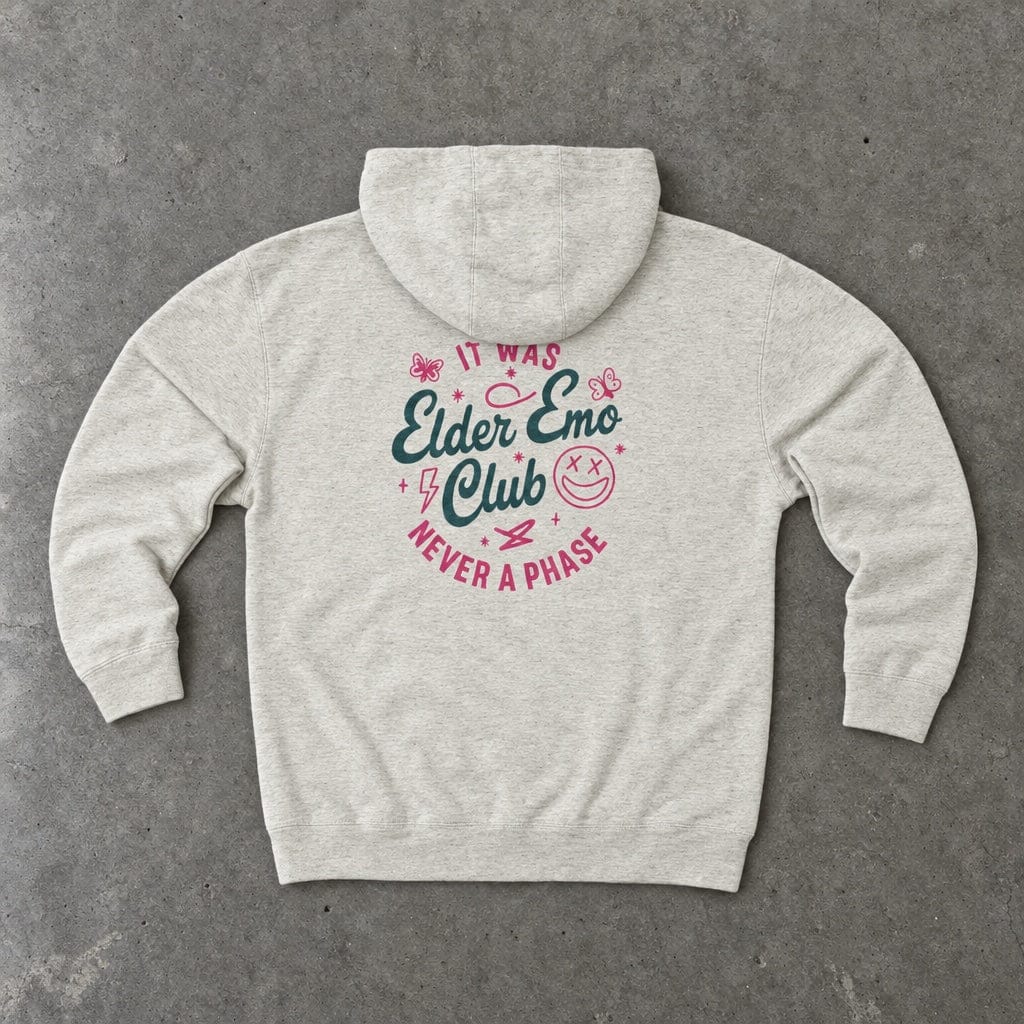 Elder Emo Club Zip-up Hoodie UK S / Oatmeal Heather