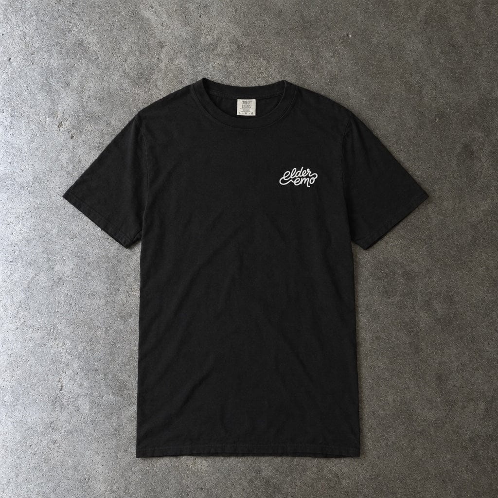 Elder Emo Cursive Tee on Comfort Colors Black / S