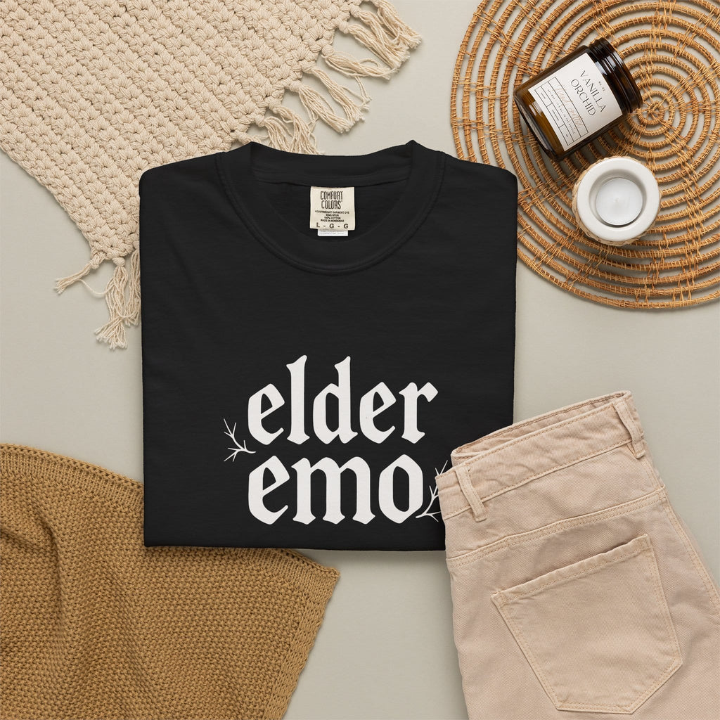 Elder Emo Gothic Tee on Comfort Colors