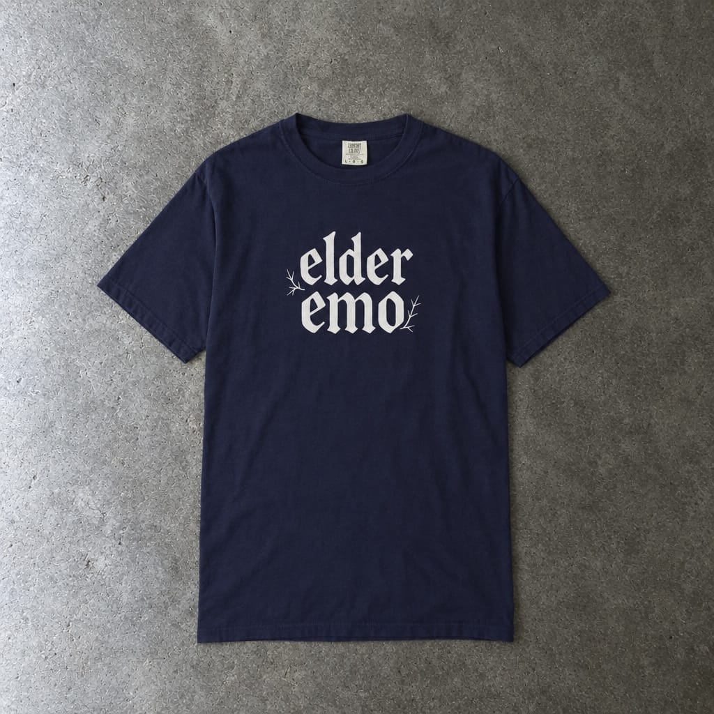 Elder Emo Gothic Tee on Comfort Colors True Navy / S
