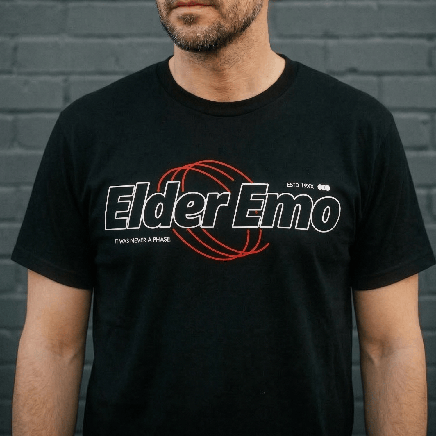 Elder Emo Never A Phase Tee on Comfort Colors