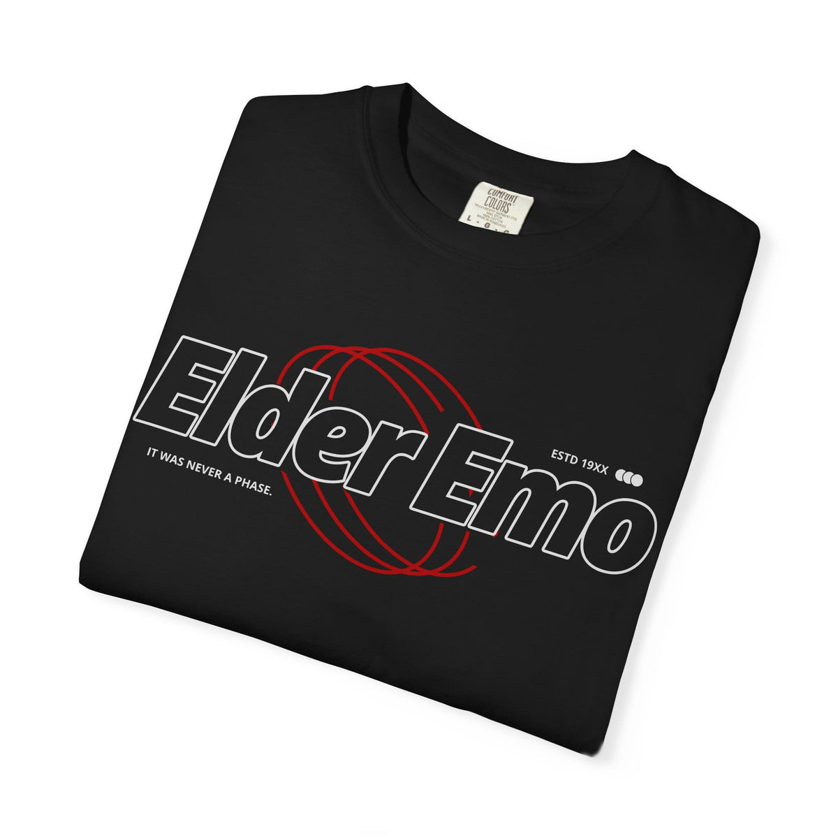 Elder Emo Never A Phase Tee on Comfort Colors