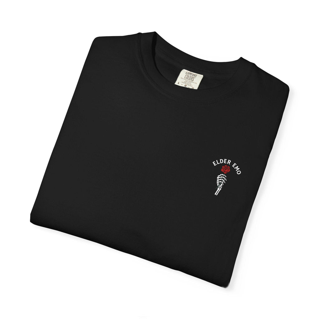 Elder Emo Rose Badge Boxy Tee on Comfort Colors