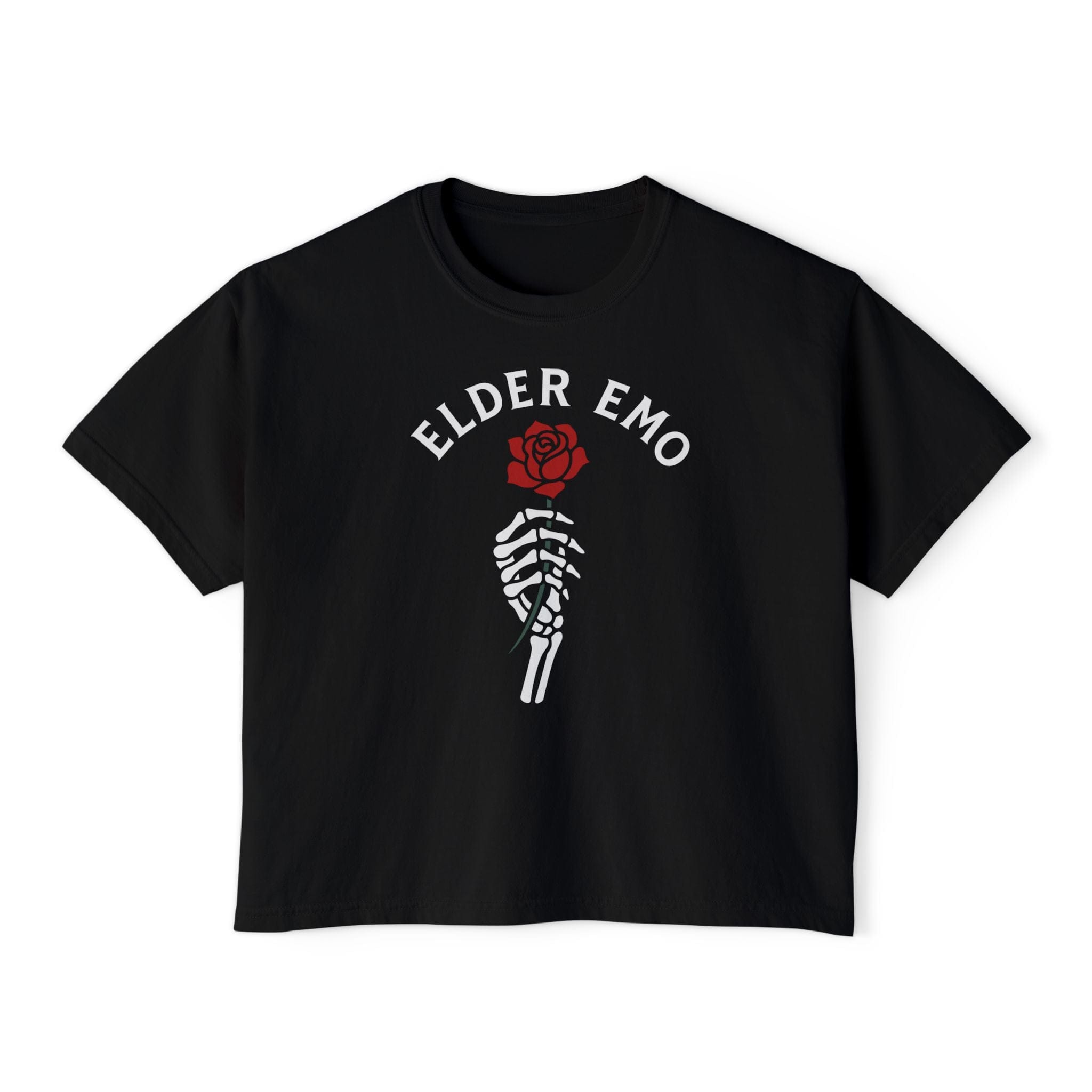 Elder Emo Rose Crop Black / S