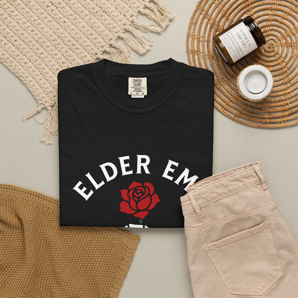 Elder Emo Rose Tee on Comfort Colors