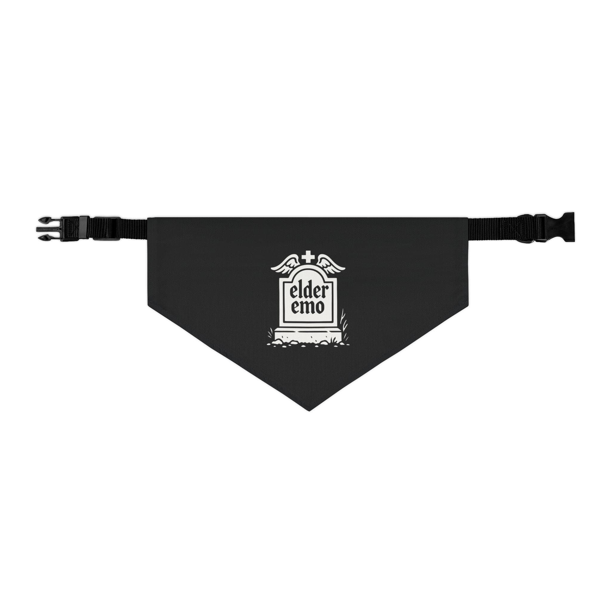 Elder Emo Tombstone Pet Bandana L
