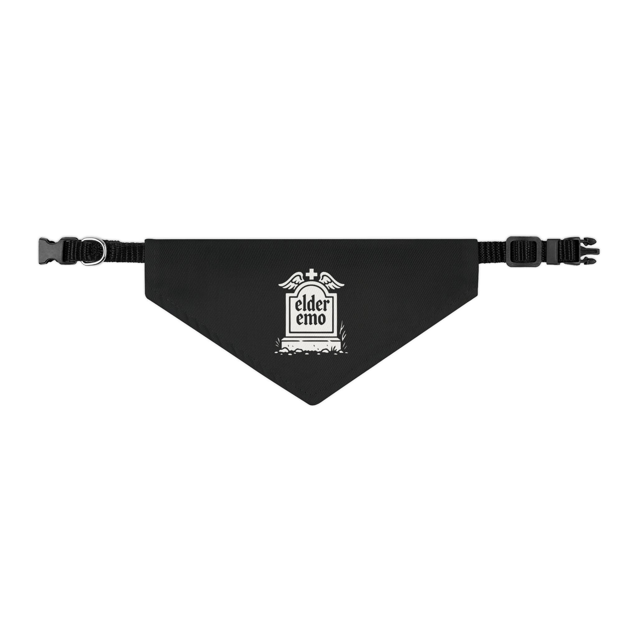 Elder Emo Tombstone Pet Bandana S