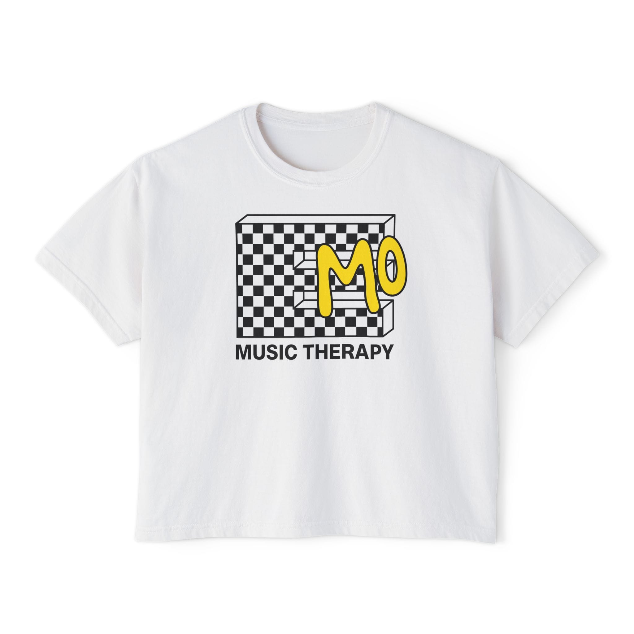 Emo Music Therapy BYW Crop White / S