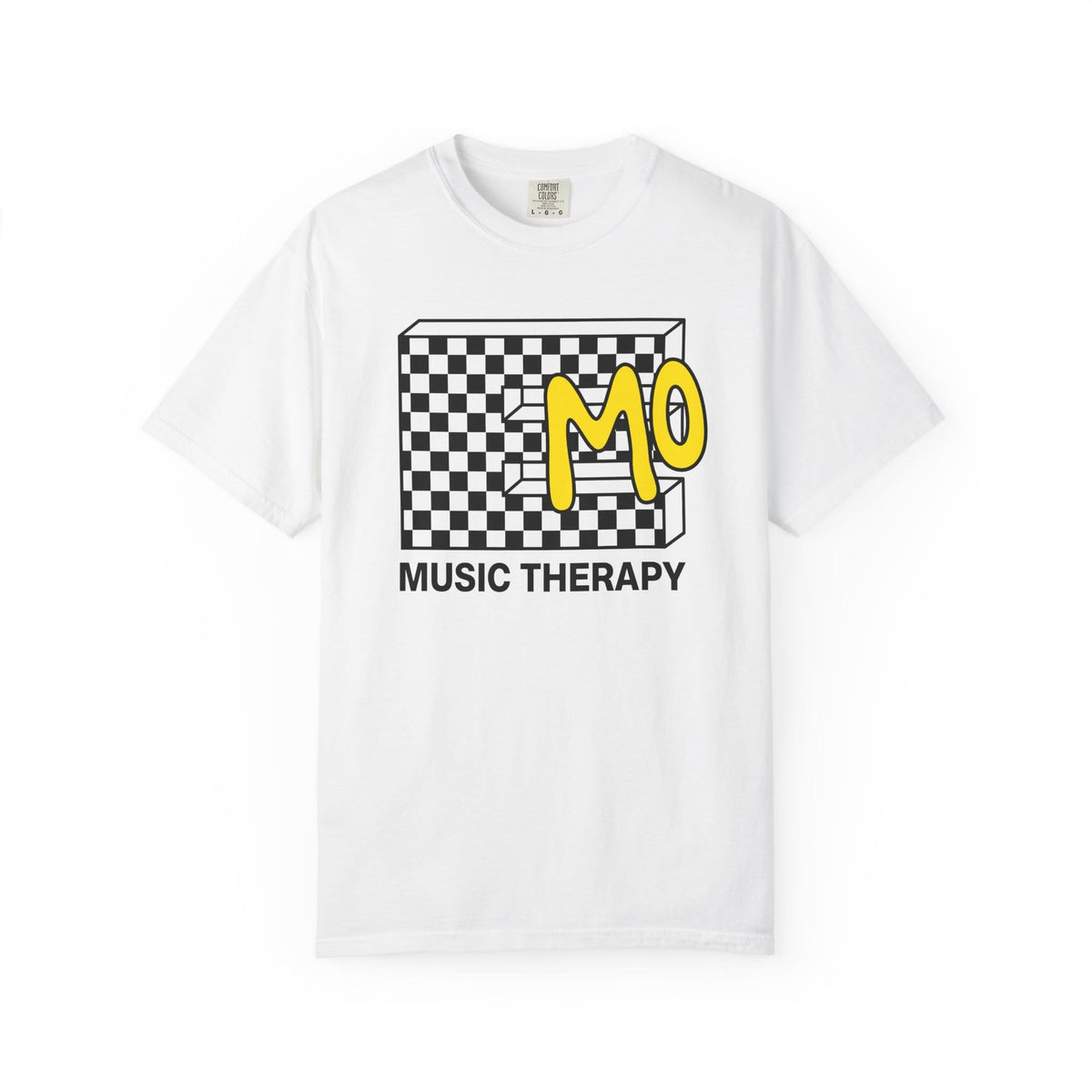 Emo Music Therapy BYW Tee on Comfort Colors White / M