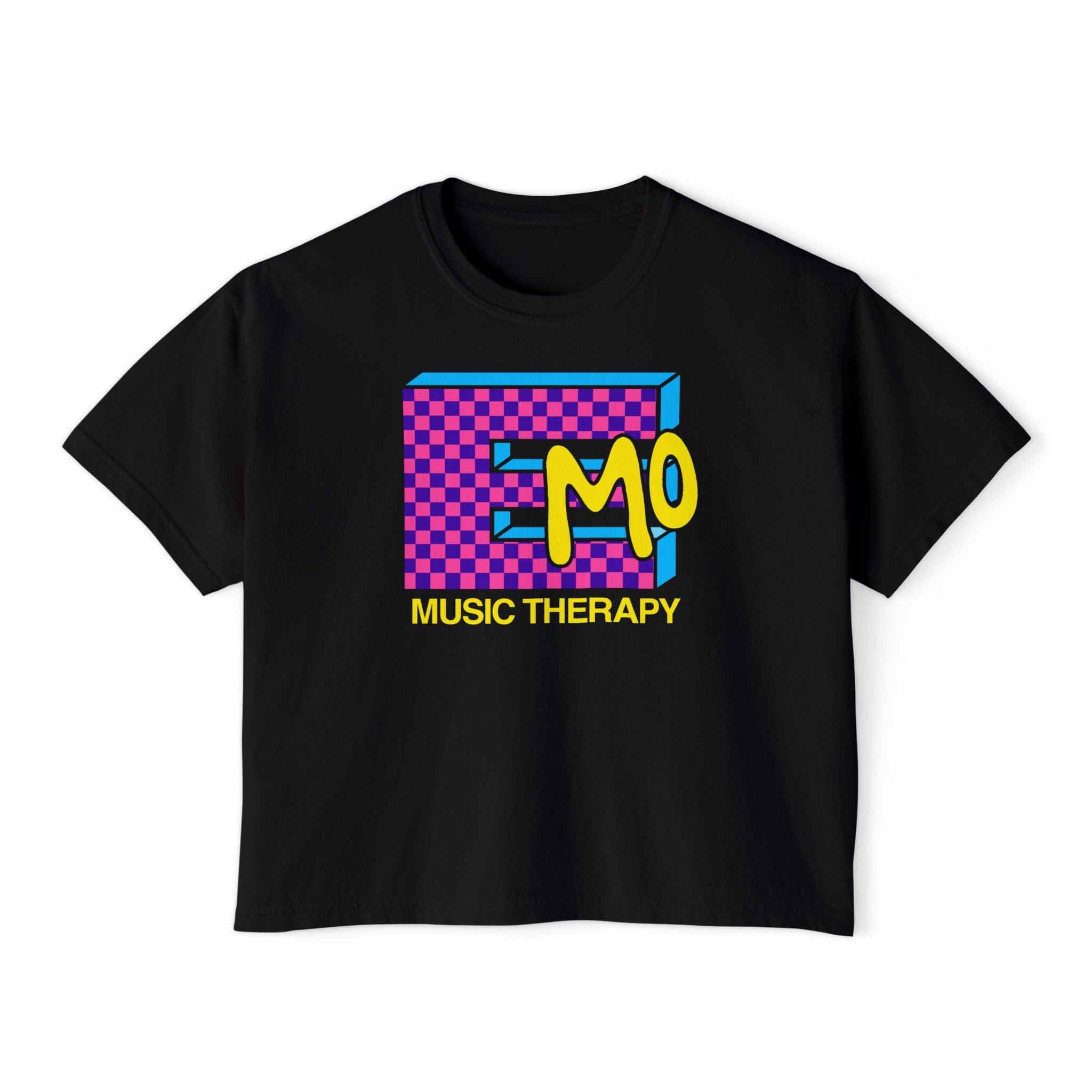 Emo Music Therapy Crop Black / S
