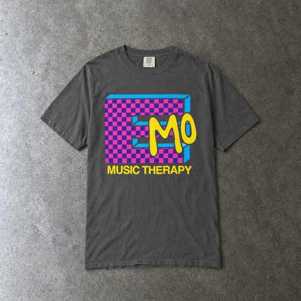 Emo Music Therapy Tee on Comfort Colors Pepper / M