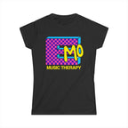 Emo Music Therapy Women's Fitted Tee UK S / Black