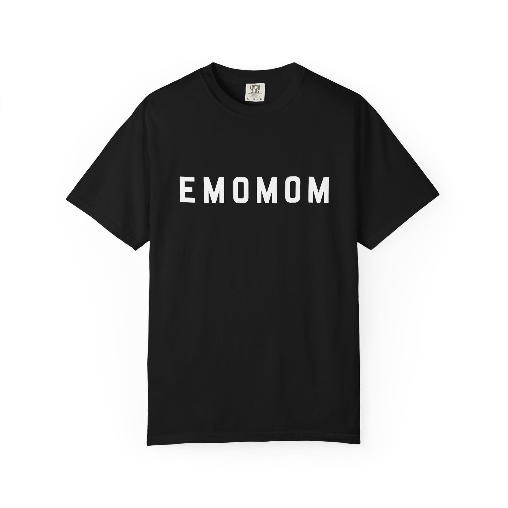 emomom Tee on Comfort Colors Black / S