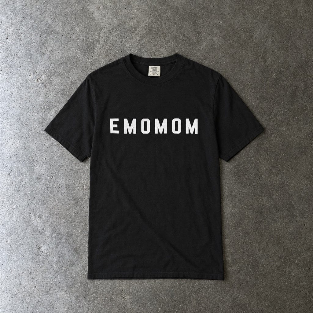 emomom Tee on Comfort Colors Black / S