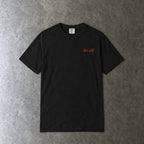 I'm Too Old For This Pit Danny Tee on Comfort Colors in black, laid flat