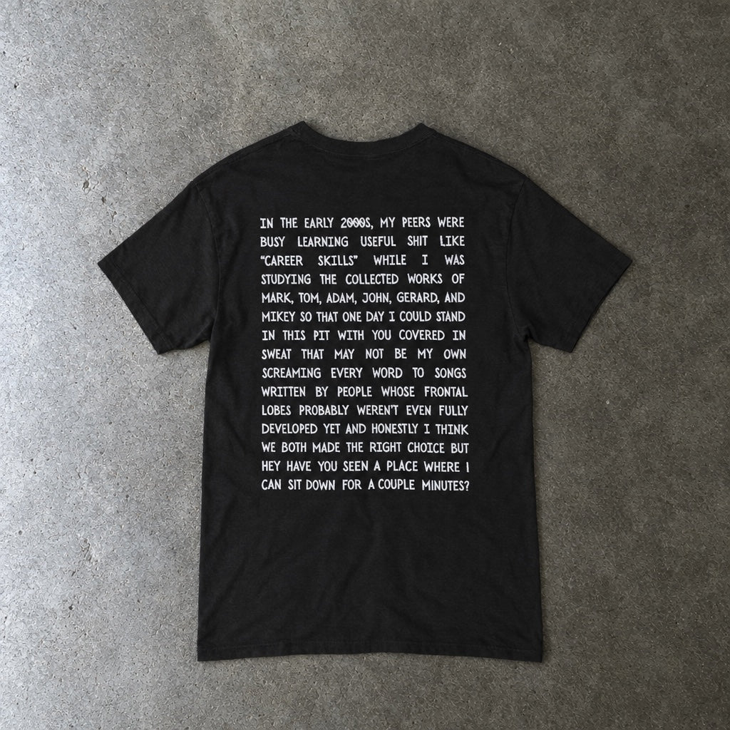 In the Early 2000s Tee toddler tee in black, laid flat, back view