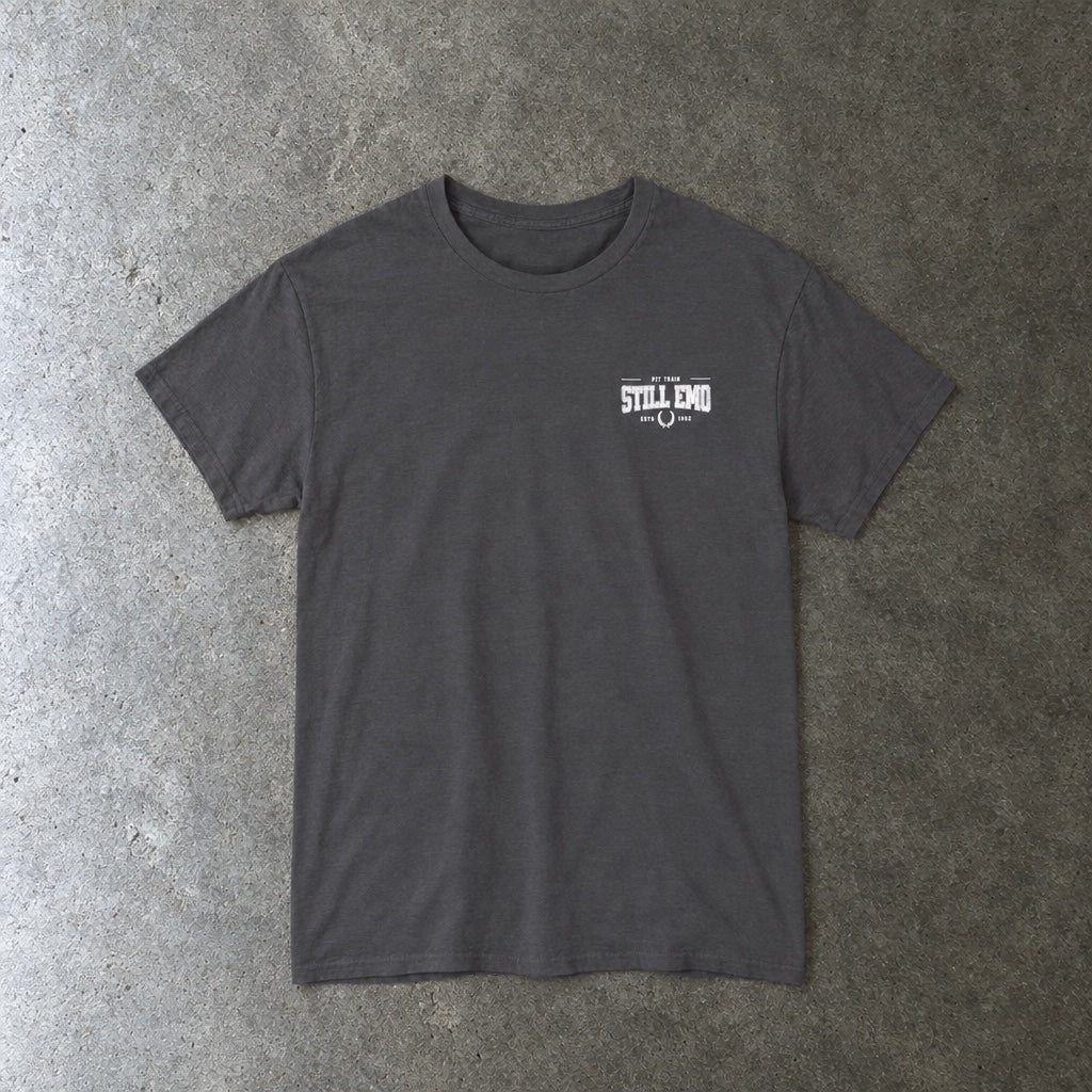 In the Early 2000s Tee toddler tee in charcoal, laid flat