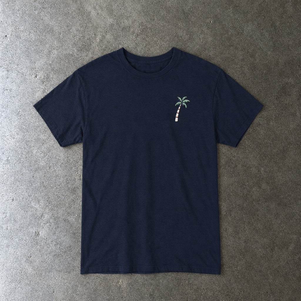Still Emo Beach Club Tee toddler tee in navy, laid flat