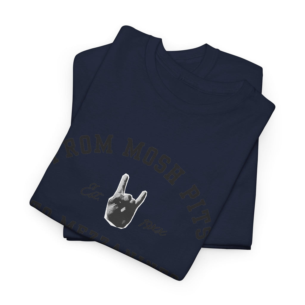 From Mosh Pits To Mezzanines Varsity Tee