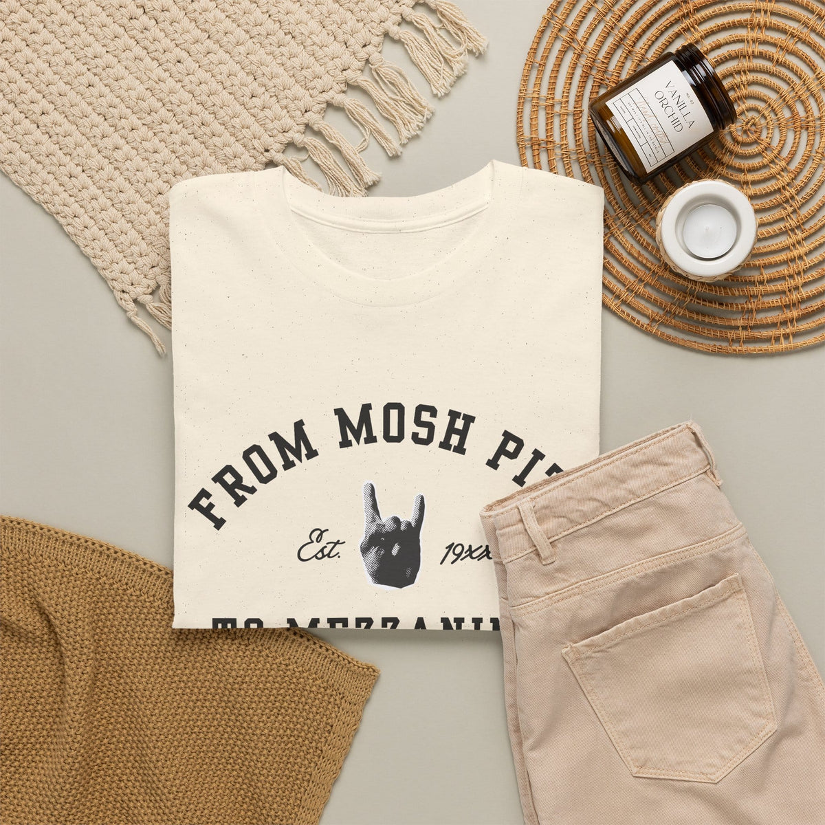 From Mosh Pits To Mezzanines Varsity Tee