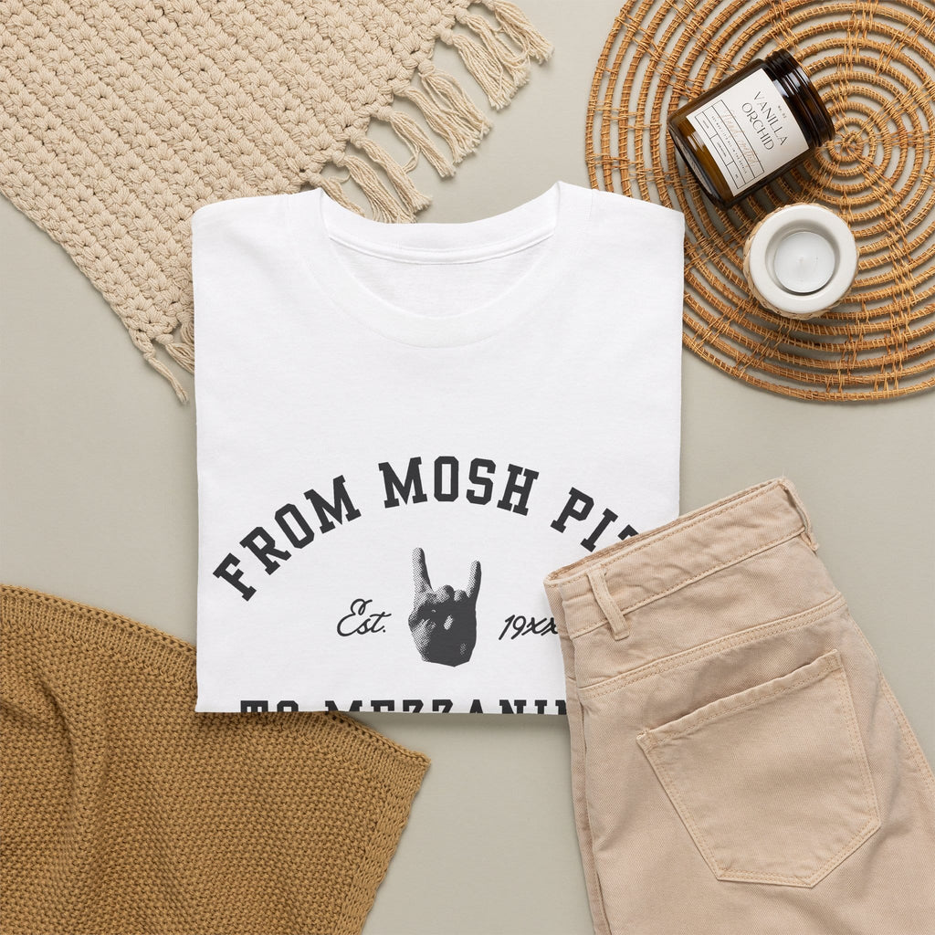 From Mosh Pits To Mezzanines Varsity Tee