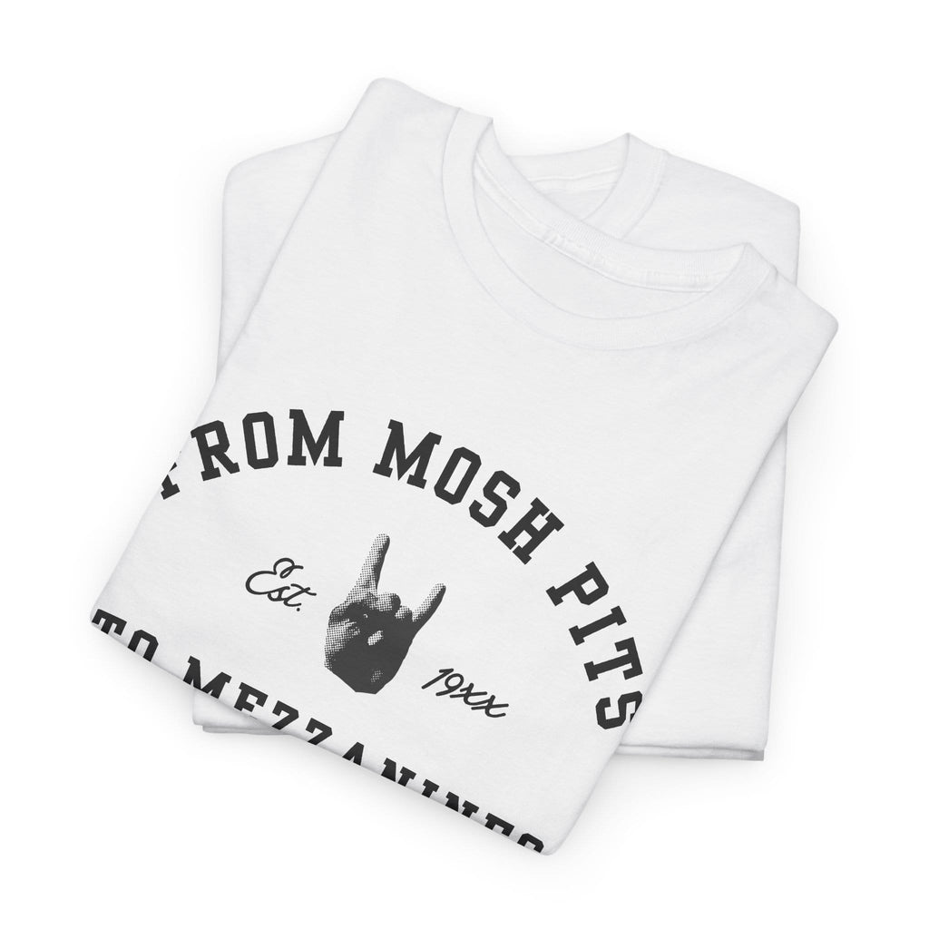 From Mosh Pits To Mezzanines Varsity Tee