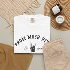 From Mosh Pits To Mezzanines Varsity Tee on Comfort Colors