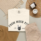 From Mosh Pits To Mezzanines Varsity Tee on Comfort Colors
