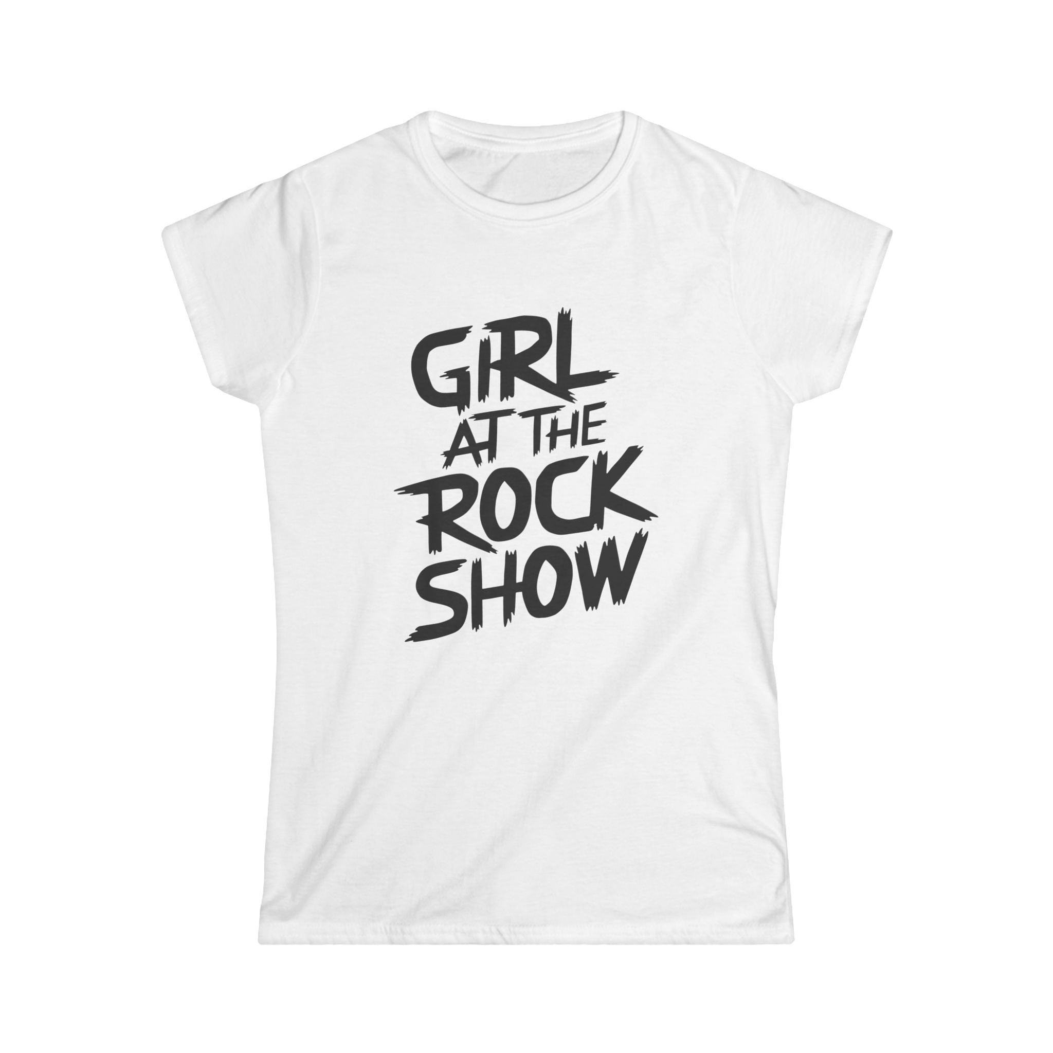 Girl At The Rock Show - Women's Tee S / White