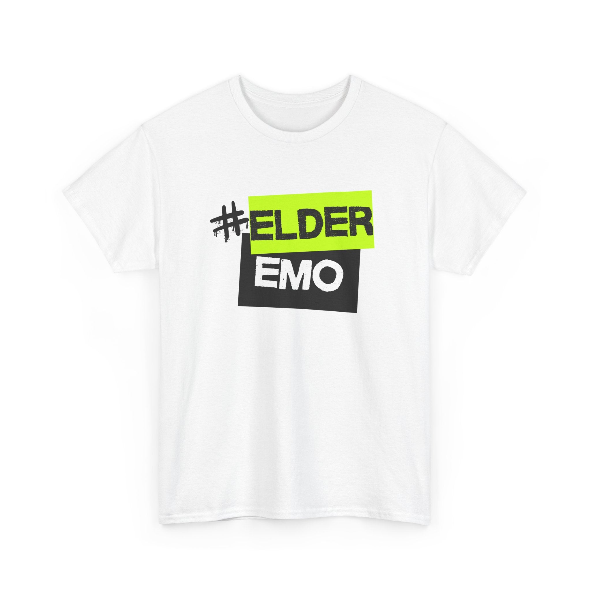 hashtag elder emo Tee White / S