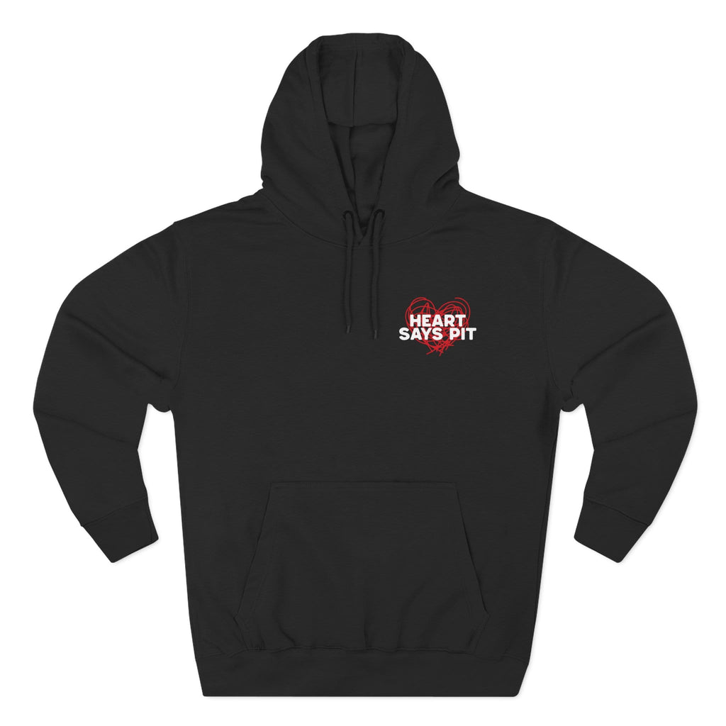 Heart Says Pit Back Says Balcony Hoodie UK Black / S