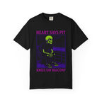 Heart Says Pit, Knees Say Balcony Neon Edition Tee on Comfort Colors Black / S