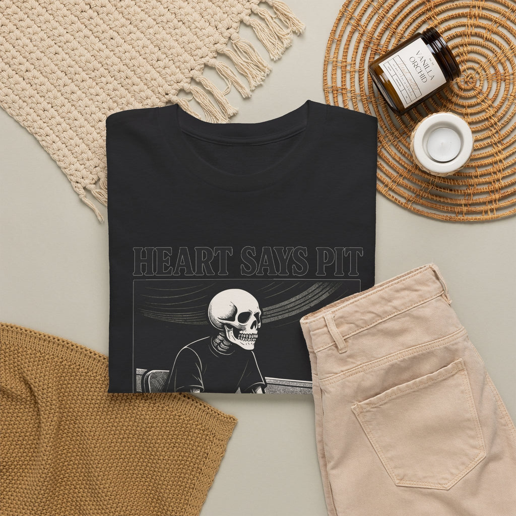 Heart Says Pit, Knees Say Balcony Tee