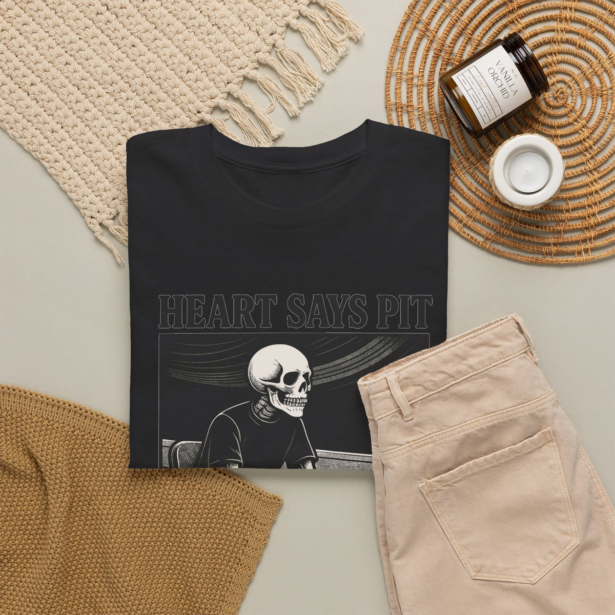 Heart Says Pit, Knees Say Balcony Tee