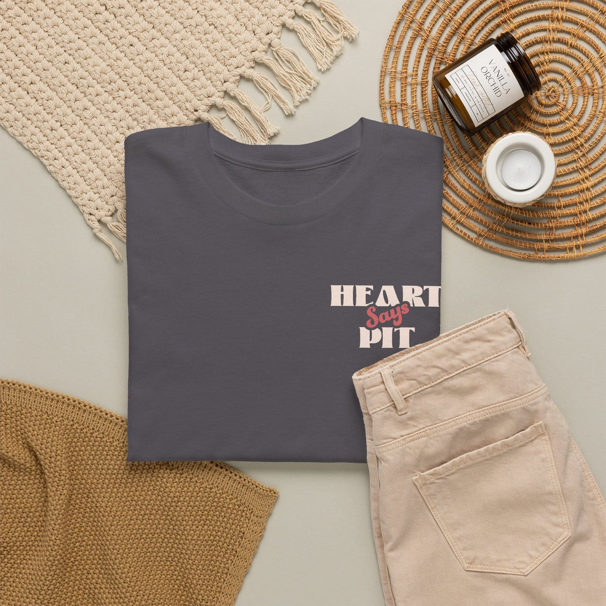 Heart Says Pit, Knees Say Sit Tee