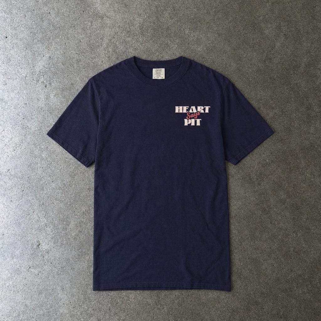 Heart Says Pit, Knees Say Sit Tee on Comfort Colors