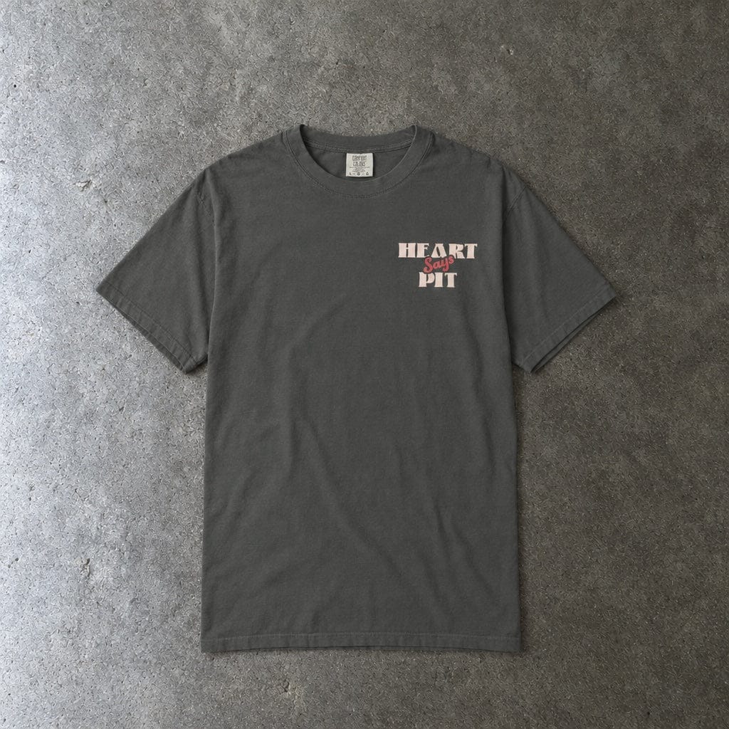 Heart Says Pit, Knees Say Sit Tee on Comfort Colors