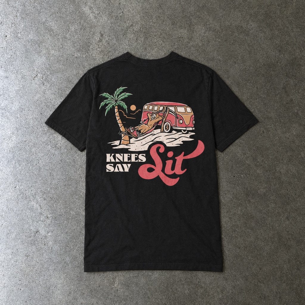 Heart Says Pit, Knees Say Sit Tee on Comfort Colors Black / S