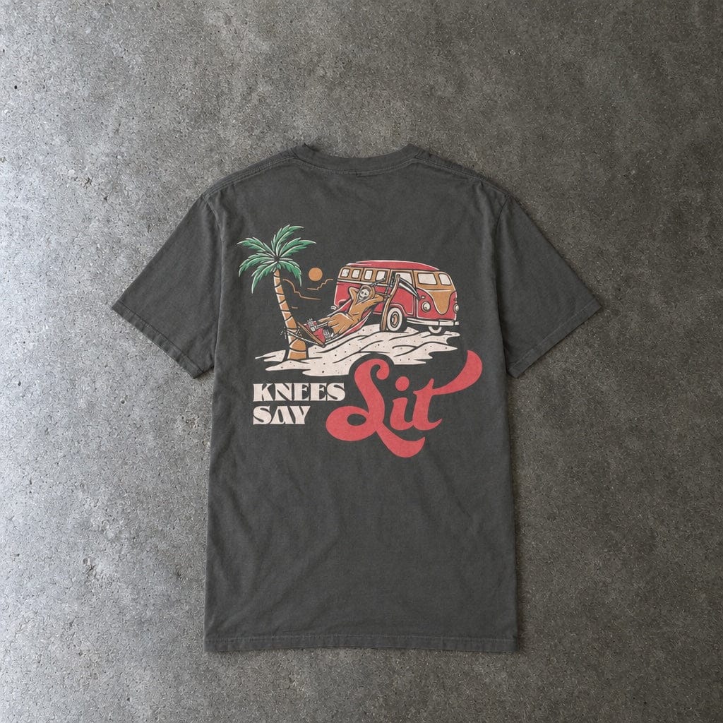 Heart Says Pit, Knees Say Sit Tee on Comfort Colors Pepper / M
