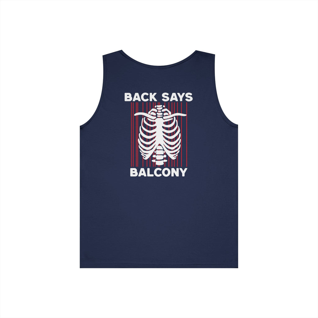 Hearts Says Pit, Back Says Balcony Tank S / Navy