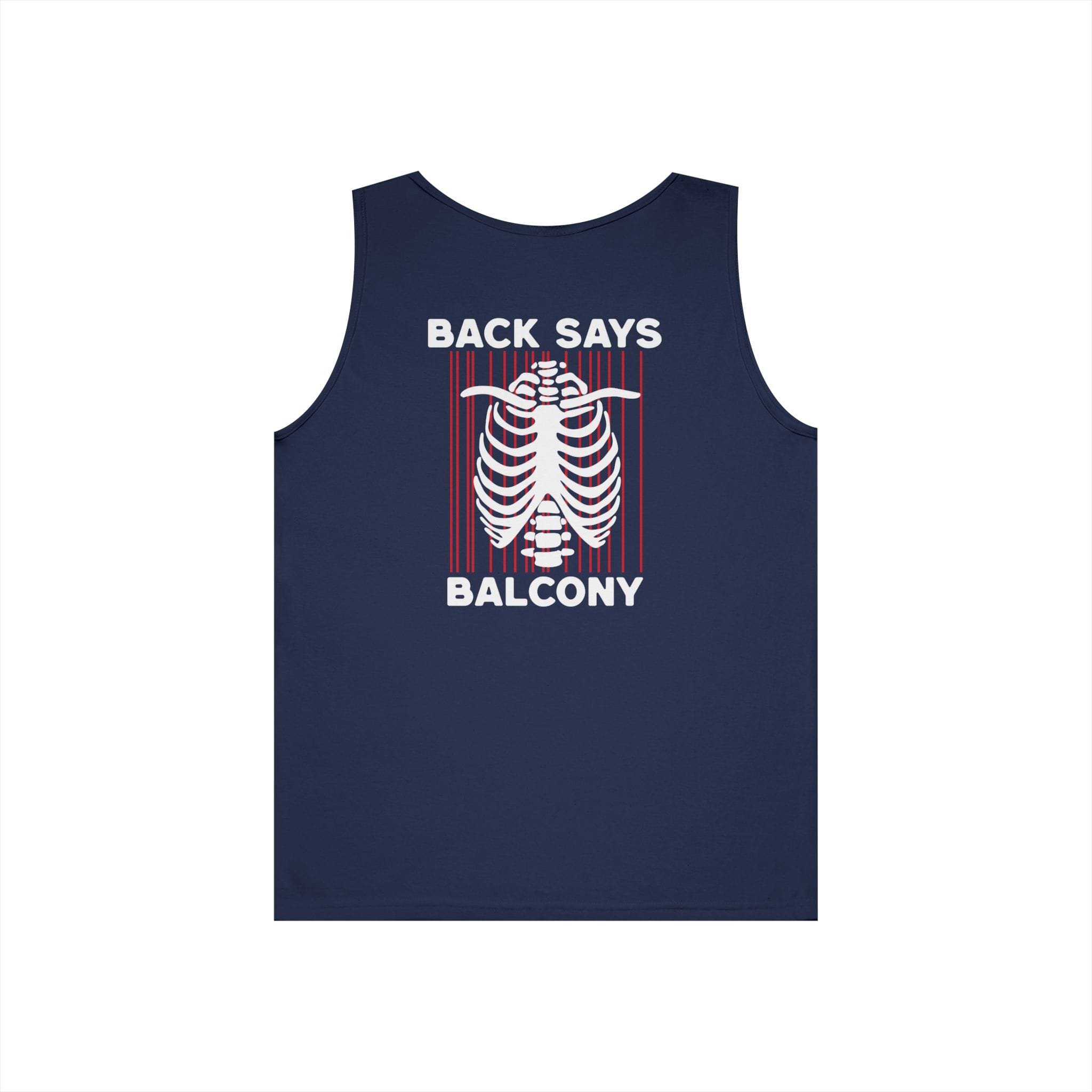 Hearts Says Pit, Back Says Balcony Tank S / Navy