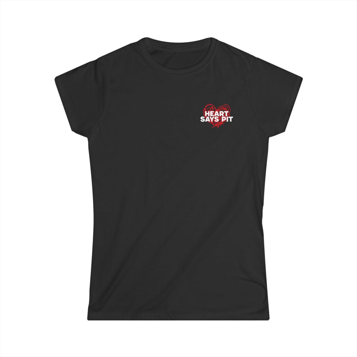 Hearts Says Pit, Back Says Balcony - Women's Tee UK S / Black